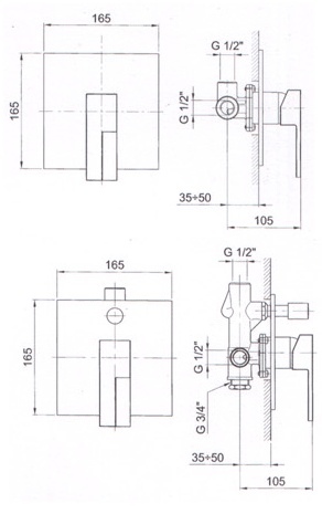 Fantini Plano Suihkuhanat