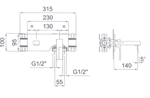 Fantini Plano 3310 Hanat